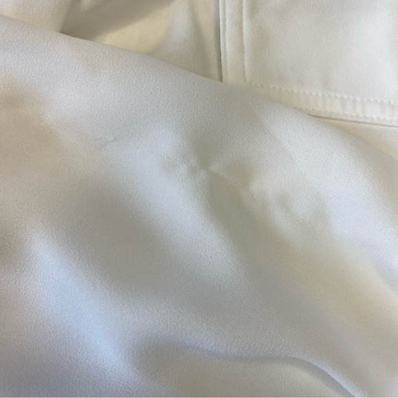 MICHAEL Michael Kors White Blouse with Gold Zipper Long Sleeves Size 1X - Picture 11 of 14